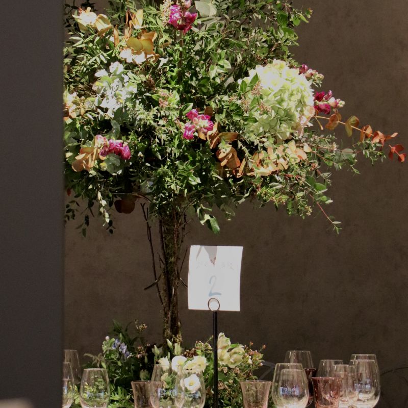 Pirulo con flores y verdes