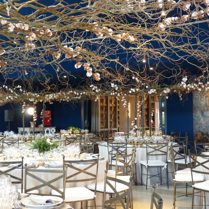 Pergola  con Salix  y algodon