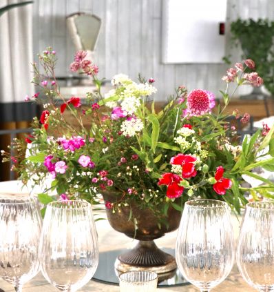 Copita Dorada Con Flores