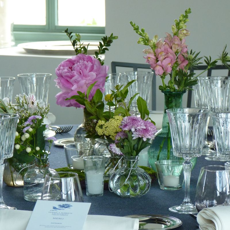 COMPOSICION JARRONCITOS con FLORES