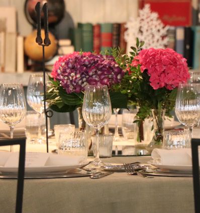 Botes con Hortensias