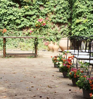 Ceremonia exterior sencilla