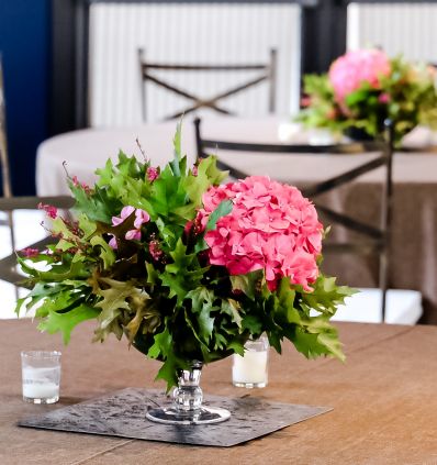 FRUTERO de CRISTAL con FLORES