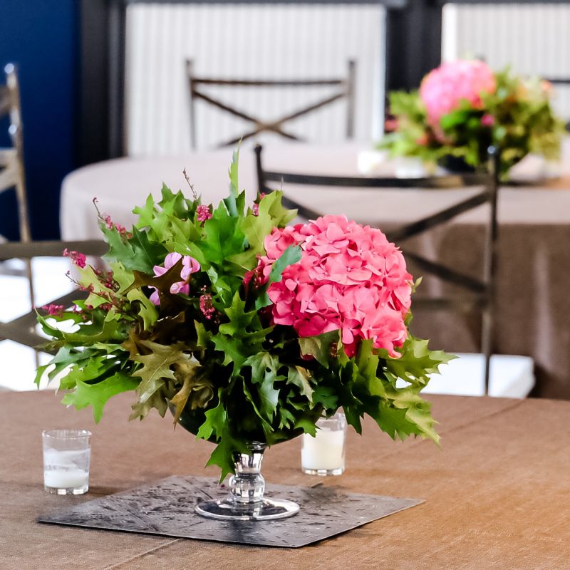 FRUTERO de CRISTAL con FLORES